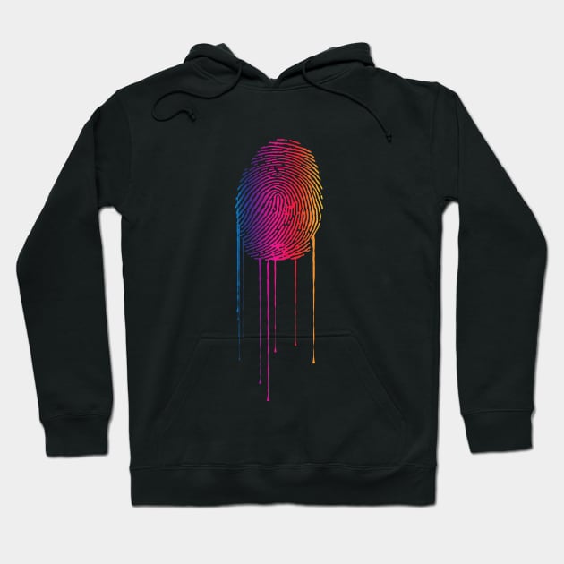 Rainbow Fingerprint Hoodie by bobyberto